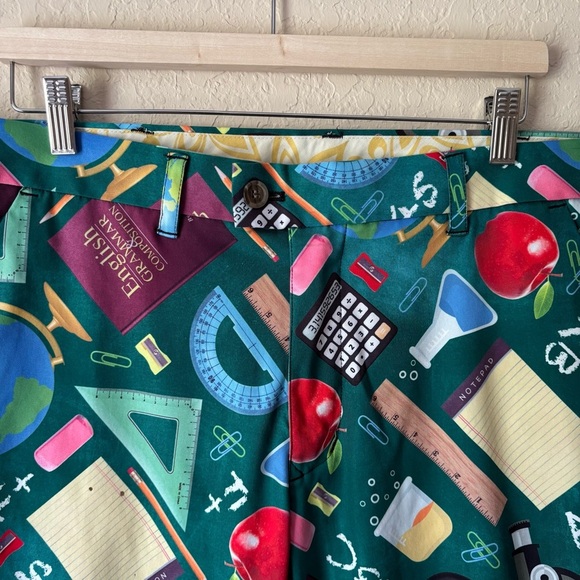 Loudmouth | Men's Novelty Print Pants Teacher Quirky Unique Pants Size 36x27" - Picture 4 of 8